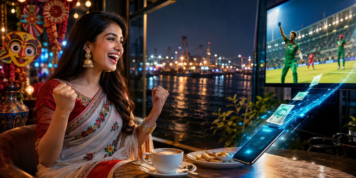 নারায়ণগঞ্জে পহেলা বৈশাখে বেটিং উপভোগ করছেন একজন তরুণ ব্যবহারকারী